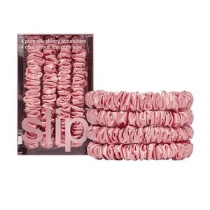 Slip Skinny Scrunchies Set Of 4 in Rose NIB
